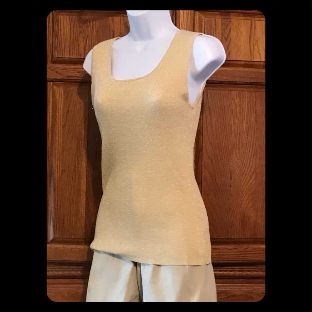 Ladies Tank Top Size Small  Color Gold